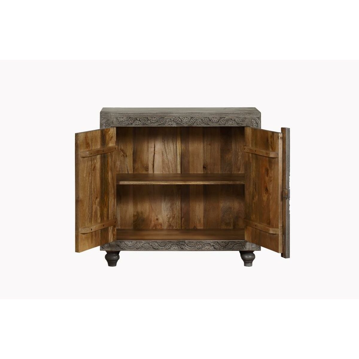 Buffet Home ESPRIT Gris Marron Clair Bois 91,5 x 40 x 90 cm